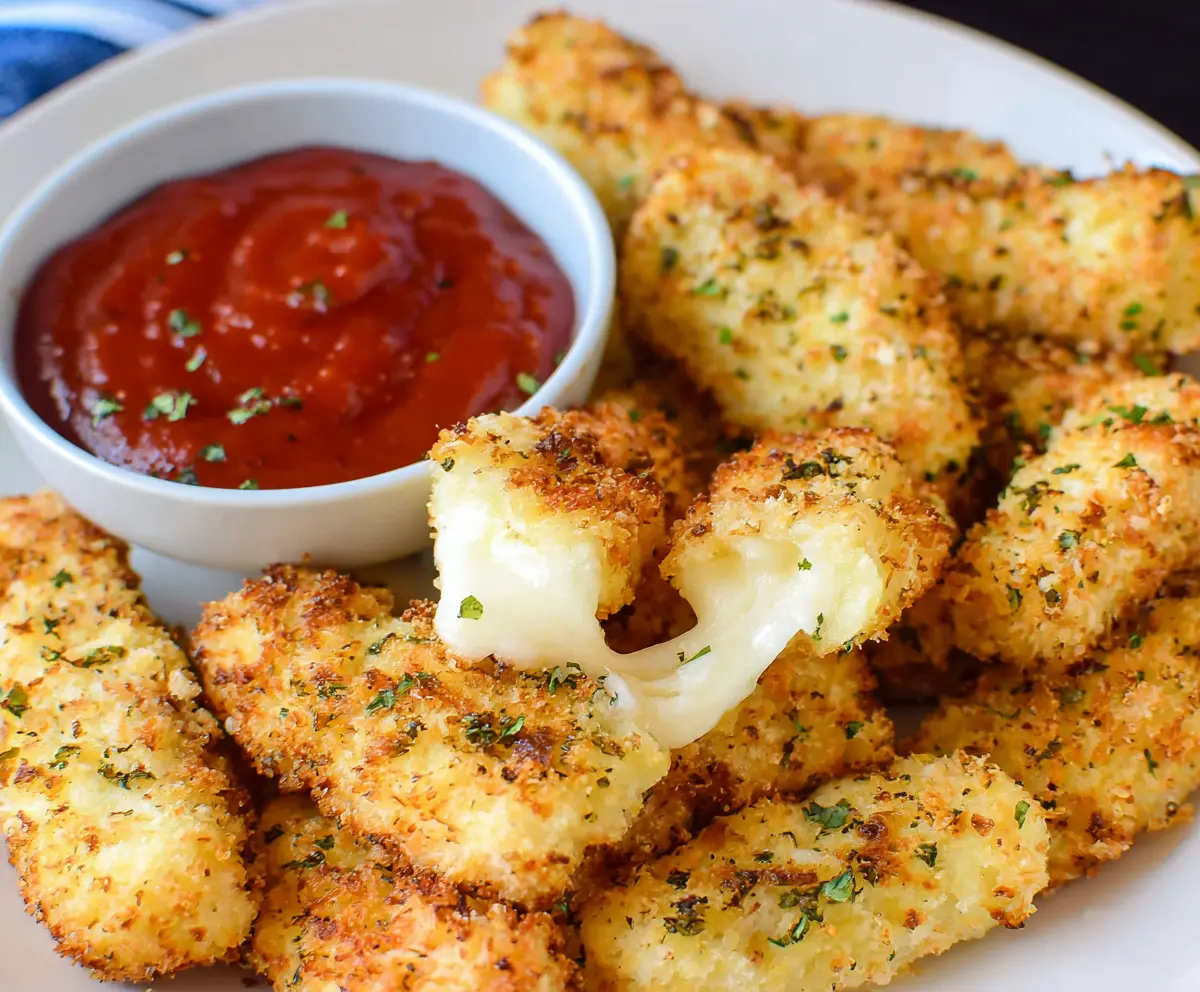 Crispy Baked Mozzarella Sticks