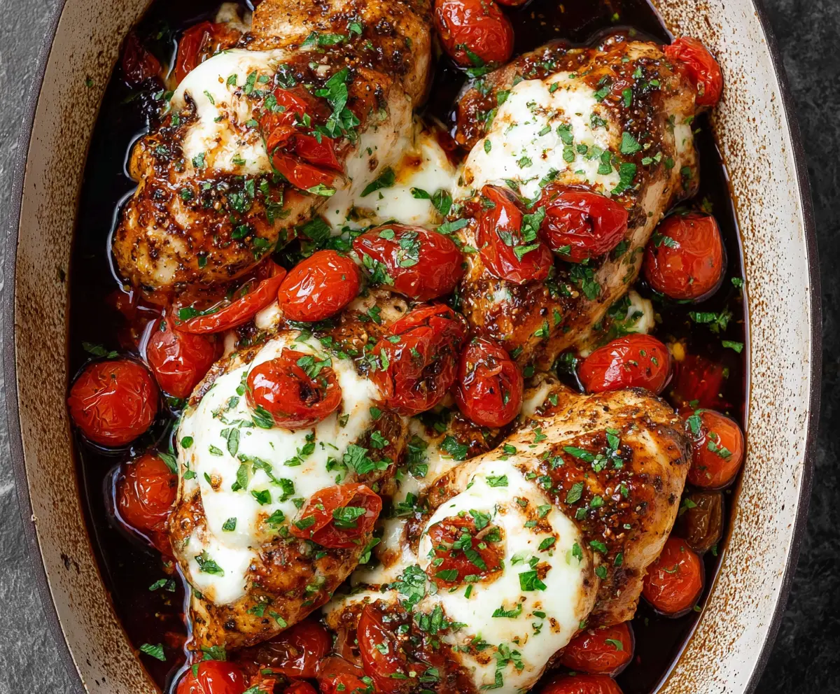 Easy Balsamic Chicken with Mozzarella