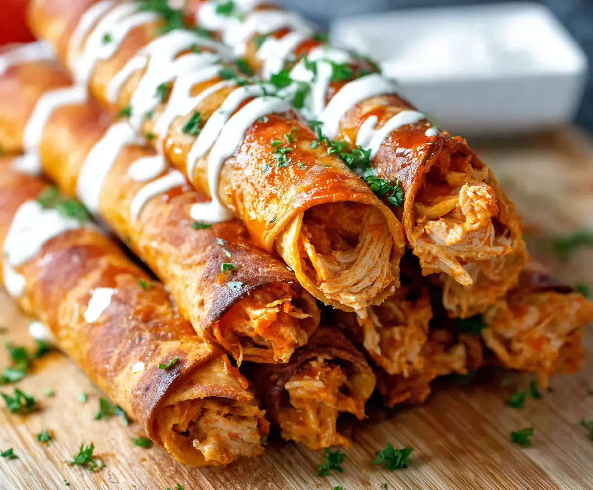 Easy Buffalo Chicken Taquitos Recipe