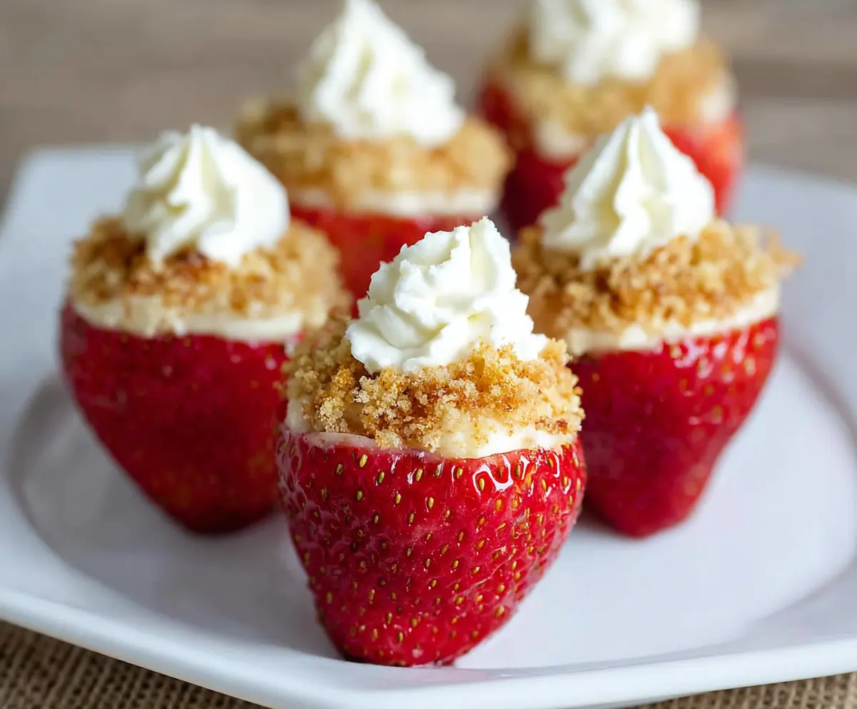 Easy Cheesecake Stuffed Strawberries