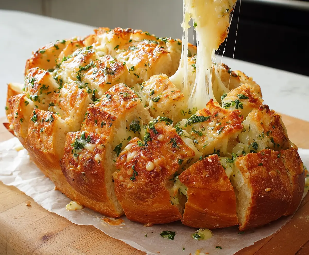 Easy Cheesy Garlic Pull Apart Bread