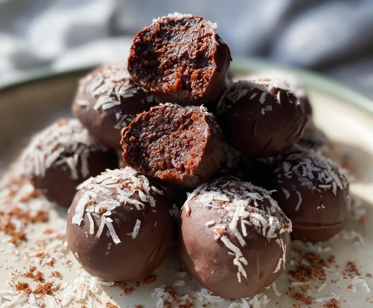 Easy Chocolate Brownie Protein Balls