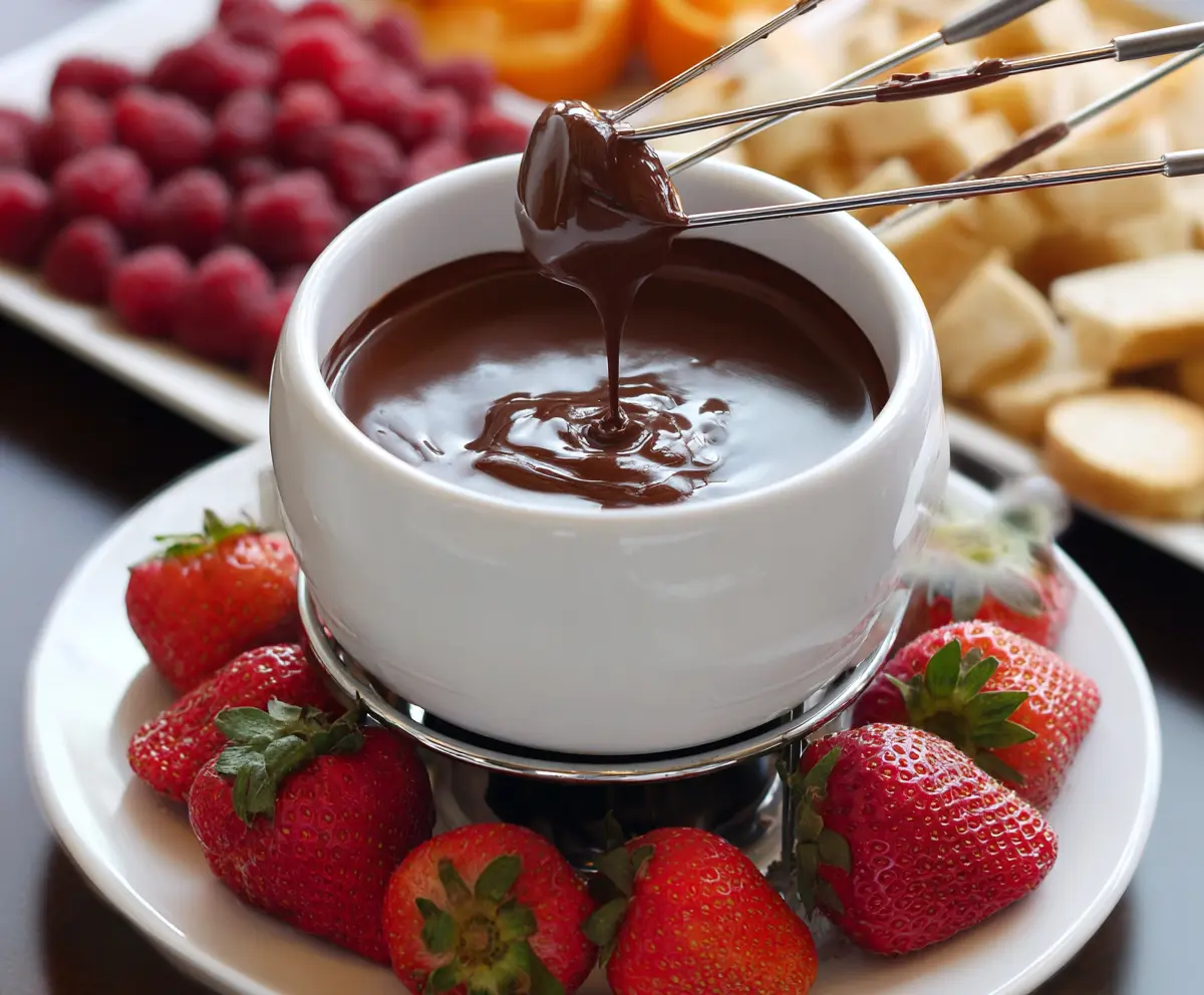 Easy Chocolate Fondue for Two