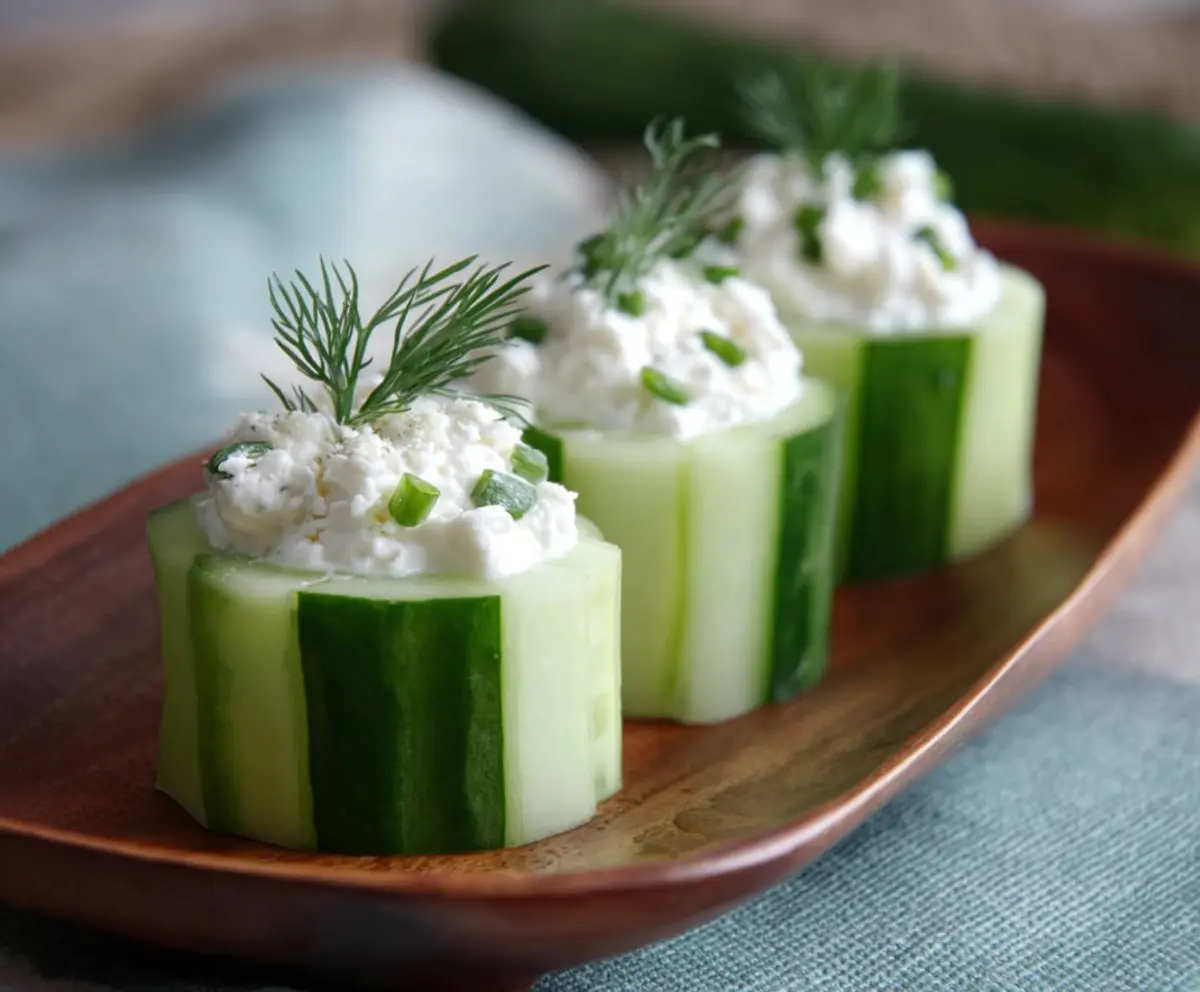 Easy Cottage Cheese Cucumber Snack Cups