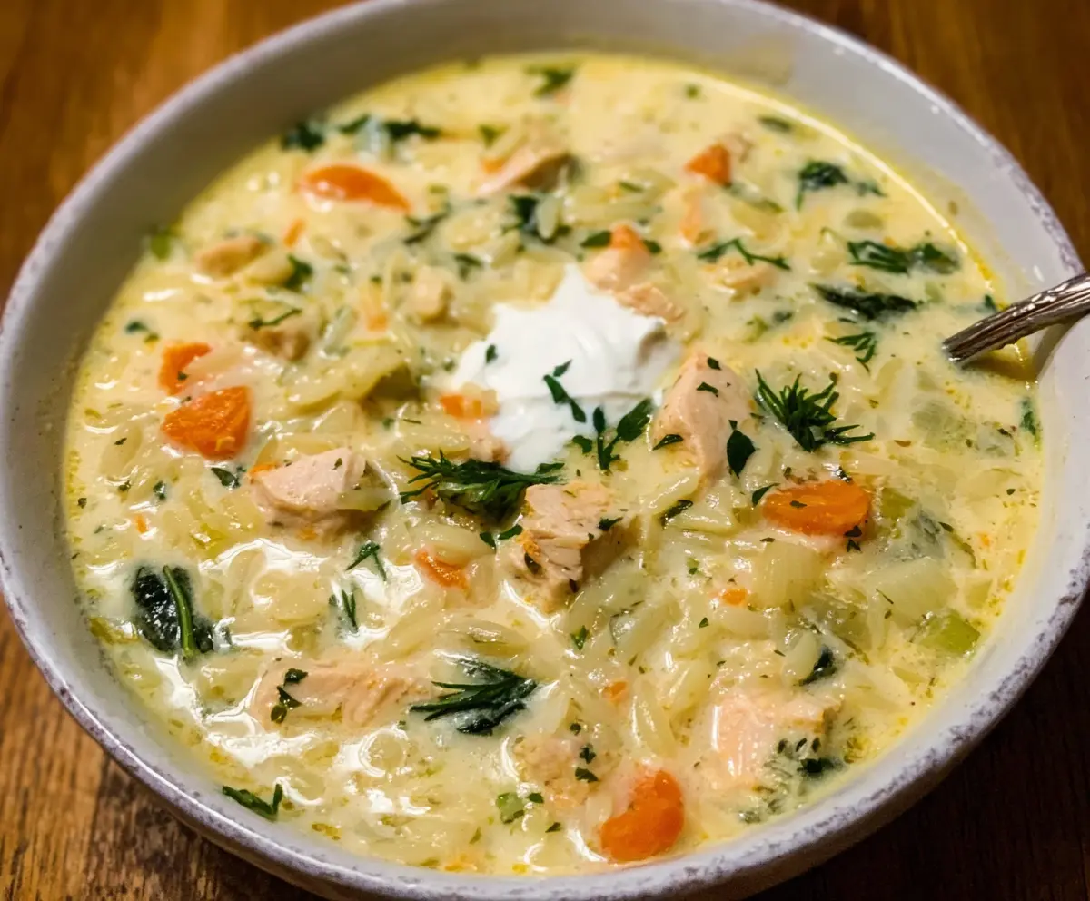 Creamy Chicken Orzo Soup Recipe