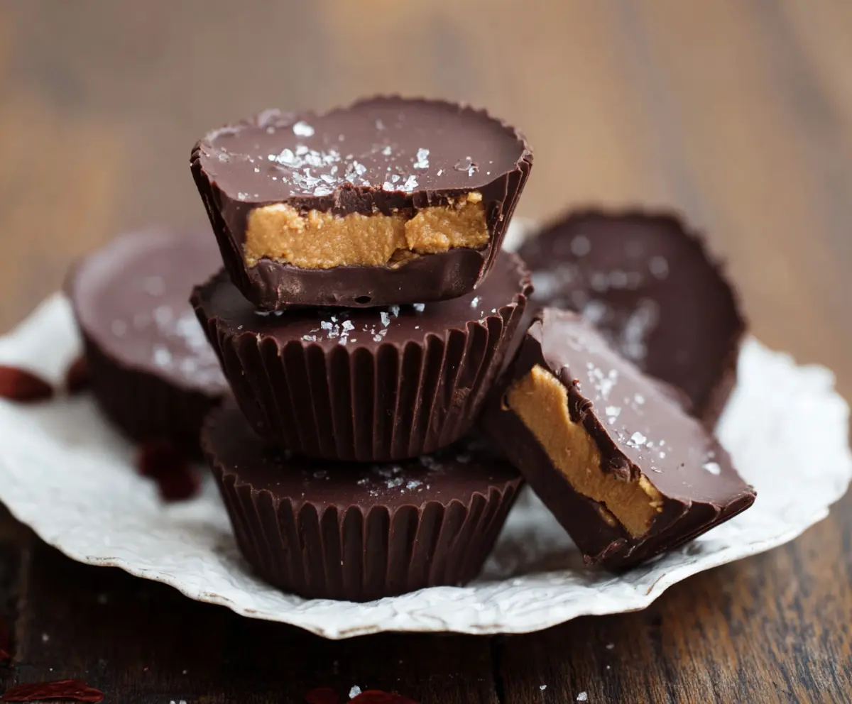 Easy Dark Chocolate Almond Butter Cups