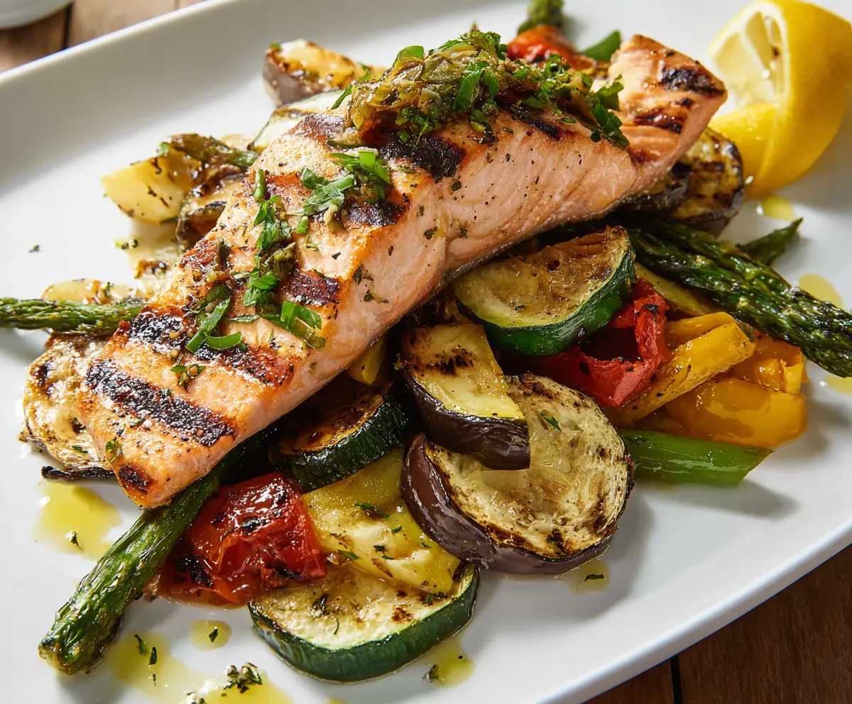 Easy Grilled Salmon with Veggies