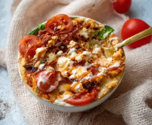 Healthy Cottage Cheese Pizza Bowl