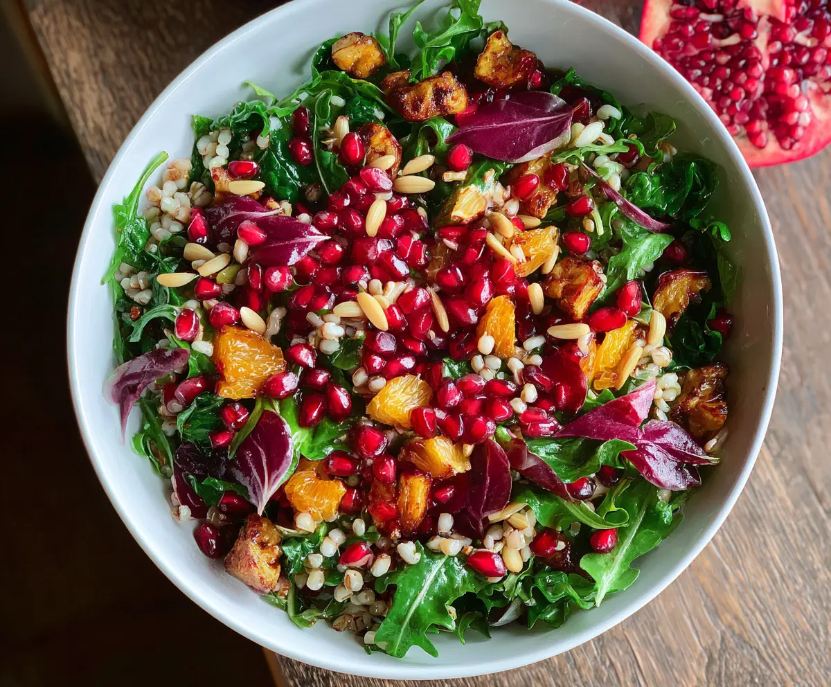 Healthy Winter Salad with Pomegranate