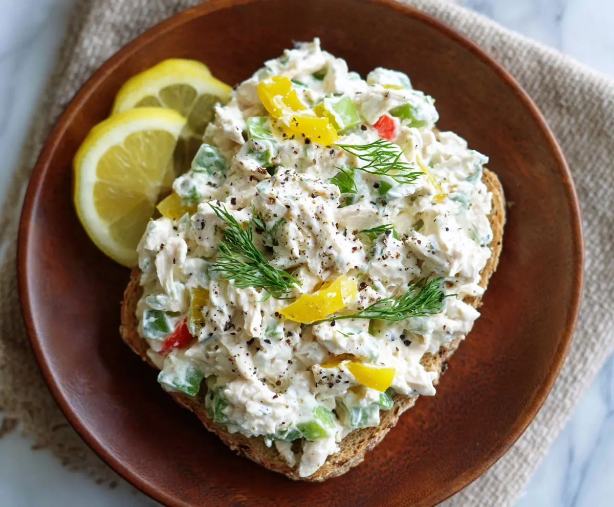 High Protein Chicken Salad with Banana Peppers