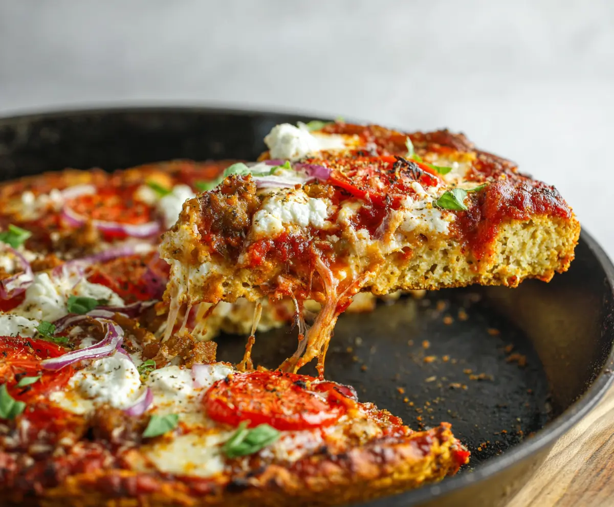 High Protein Cottage Cheese Pizza