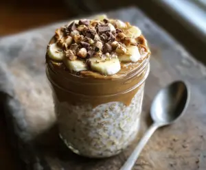 High-Protein Peanut Butter Overnight Oats