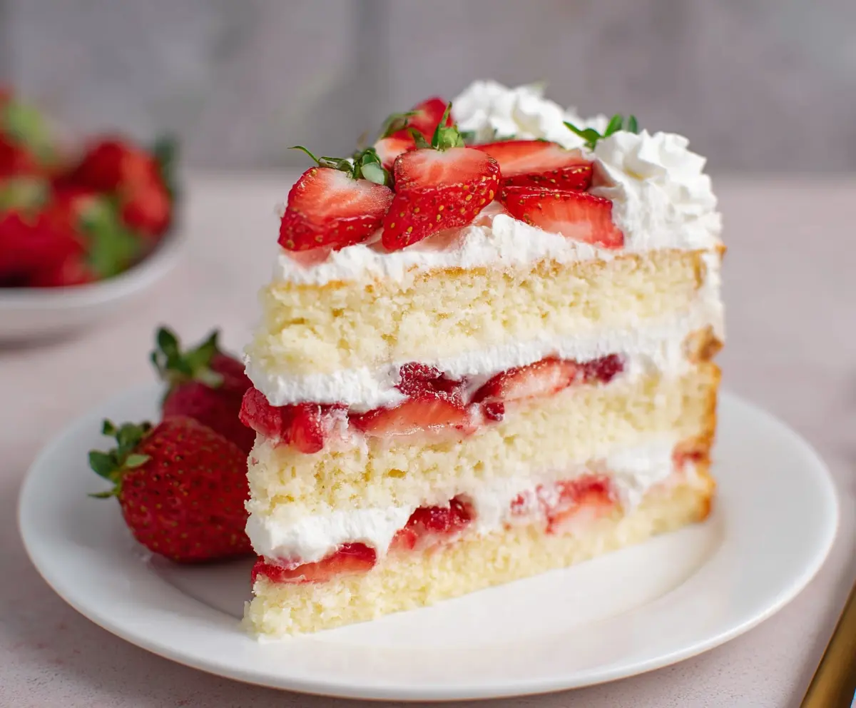 Easy Layered Strawberry Shortcake Cake