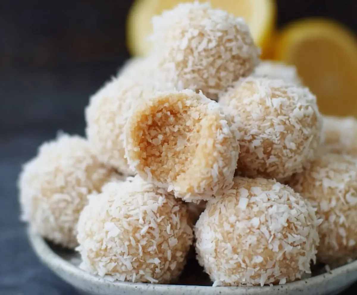 Easy Lemon Coconut Protein Balls