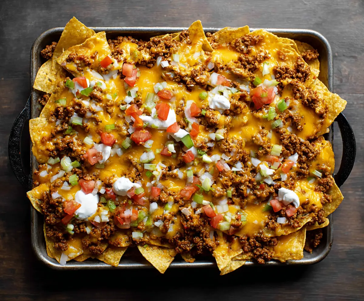 Loaded Ground Beef Nachos Recipe