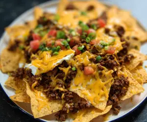 Loaded Nachos with Ground Beef