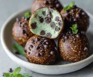 Mint Chocolate Chip Protein Balls