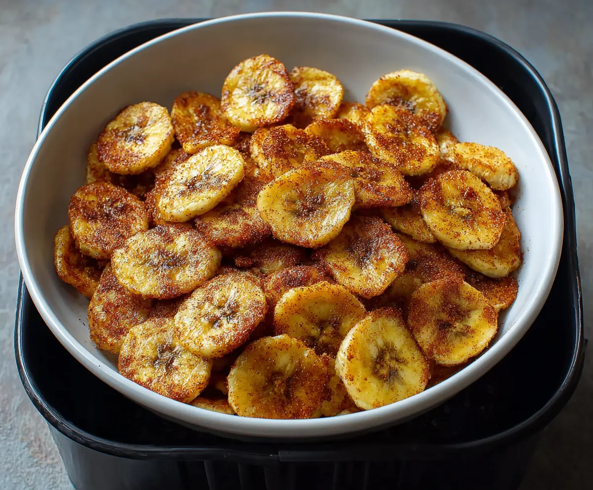 Quick Air Fryer Cinnamon Banana Chips