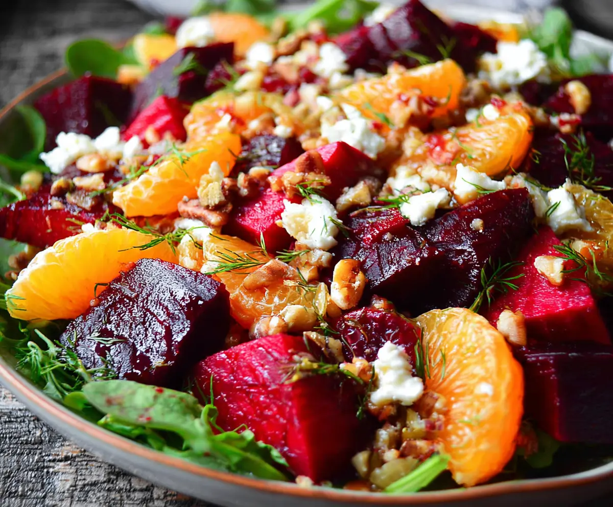 Fresh Roasted Beet Orange Salad