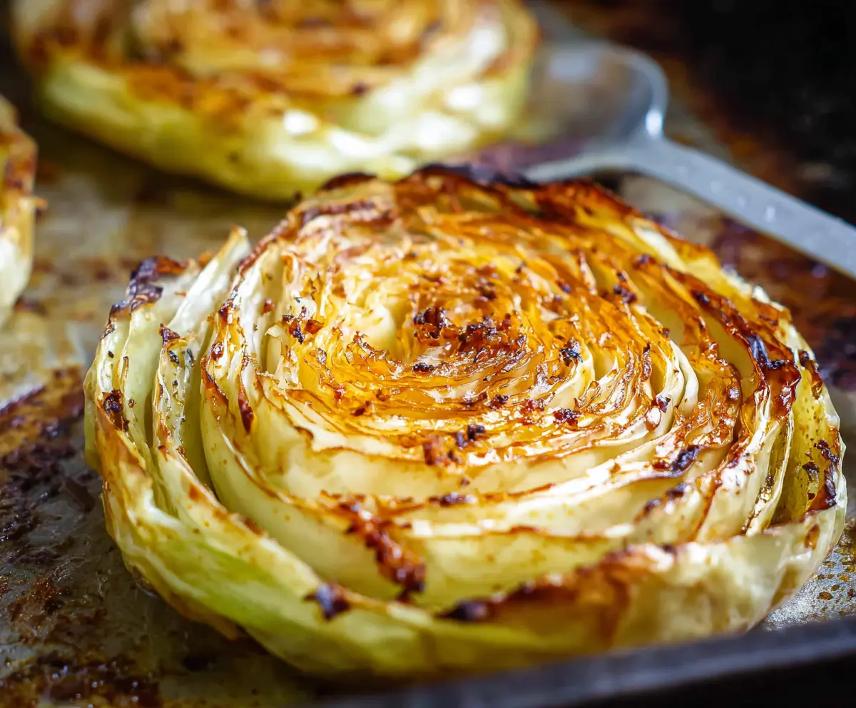 Crispy Roasted Cabbage Steaks Recipe