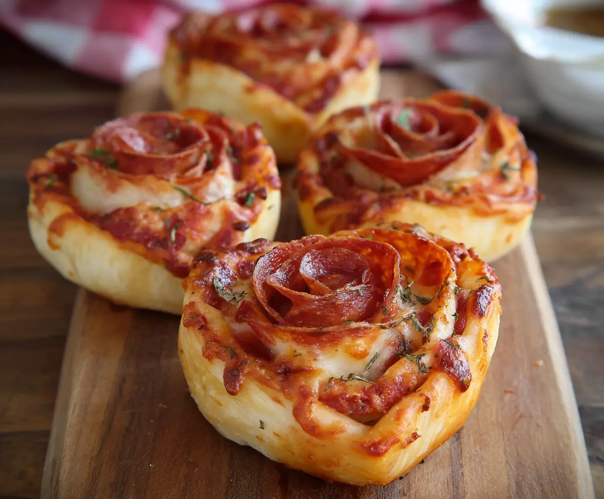Heart-Shaped Pizza Roses Recipe