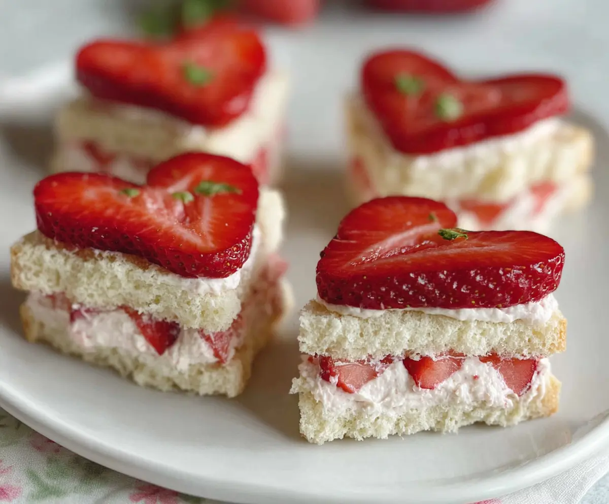 Easy Strawberry Cream Cheese Tea Sandwiches