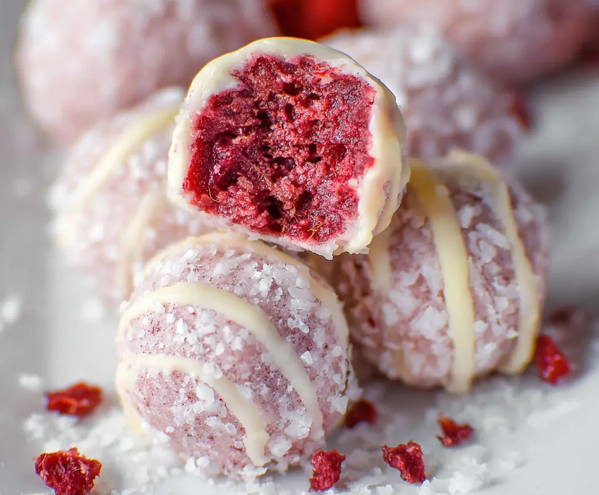 Easy White Chocolate Raspberry Truffles