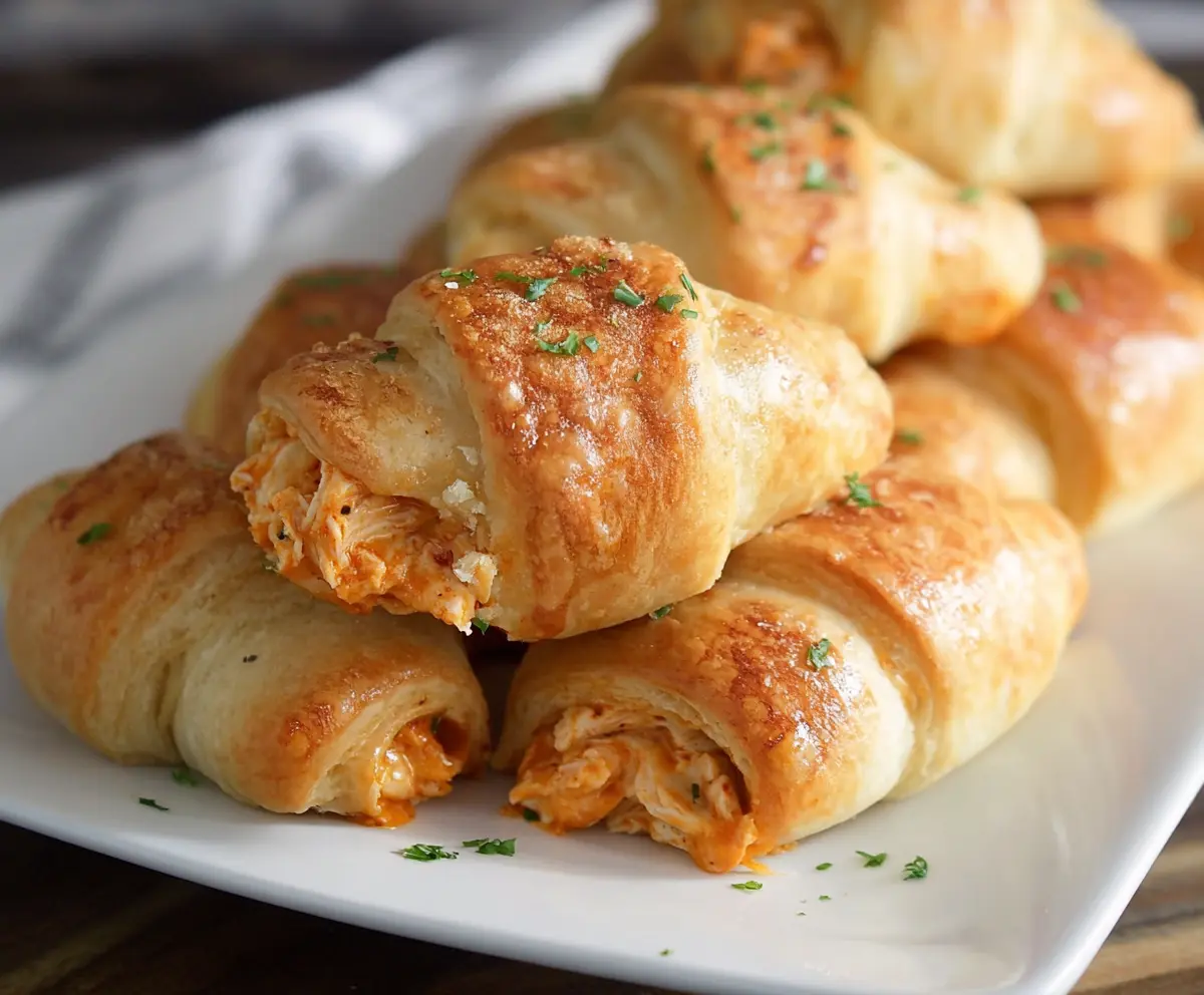 Easy Buffalo Chicken Crescent Rolls