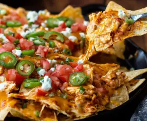 Buffalo Chicken Dip Loaded Nachos