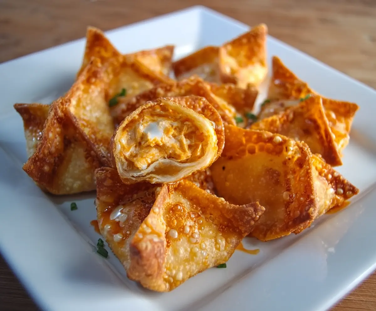 Crispy Buffalo Chicken Rangoons