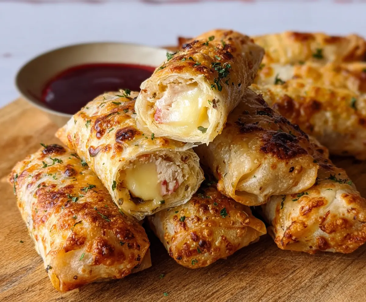 Easy Cheesy Chicken Spring Rolls