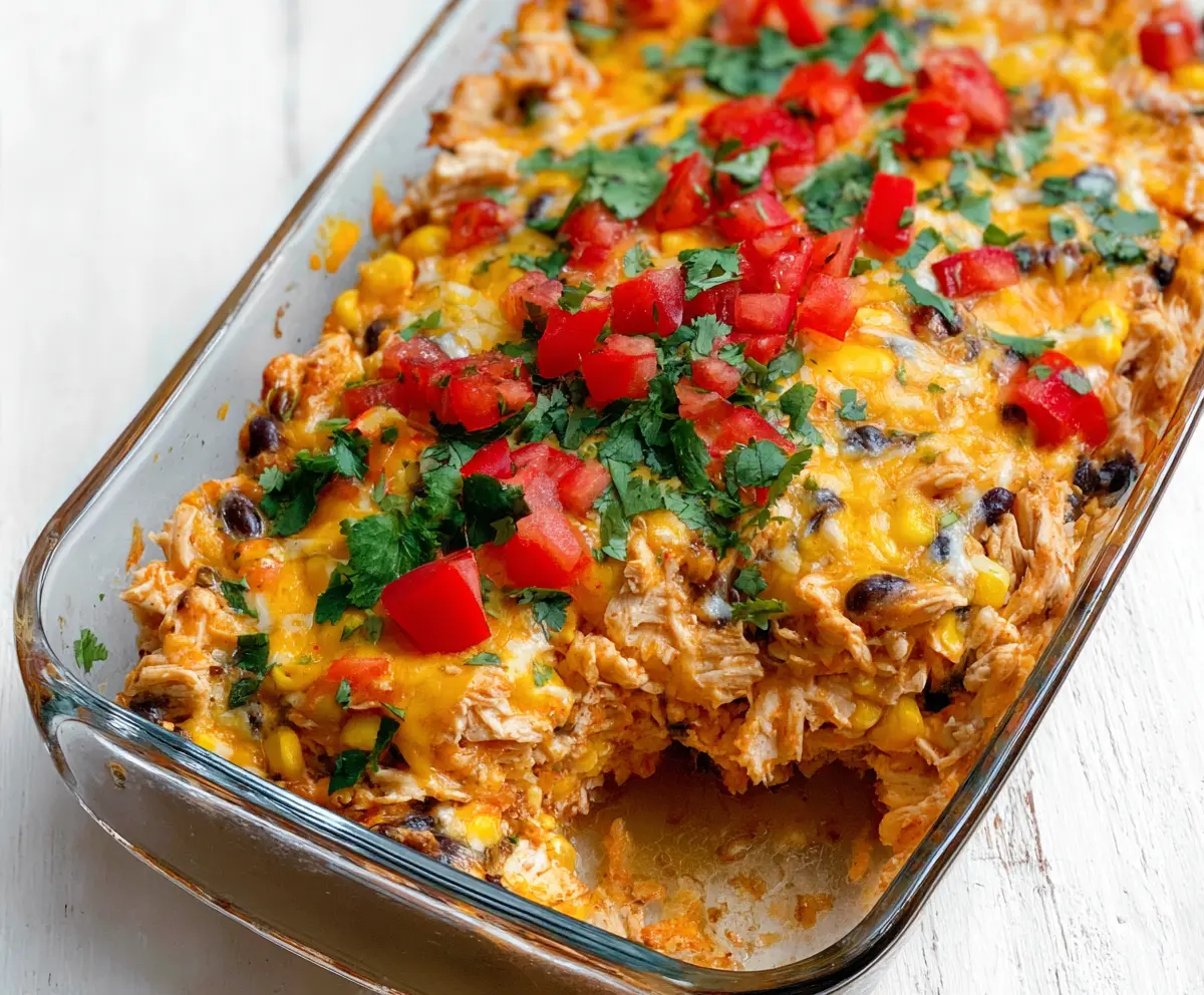 Easy Chicken Burrito Casserole