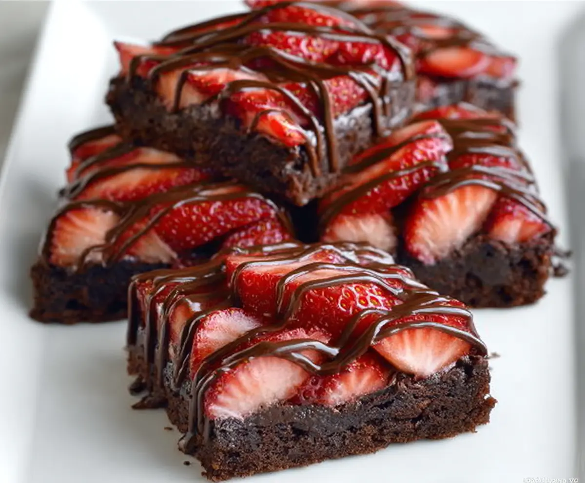 Easy Chocolate Strawberry Brownies