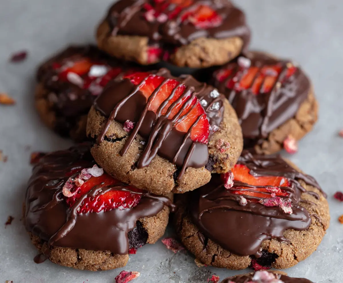 Easy Chocolate Covered Strawberry Cookies