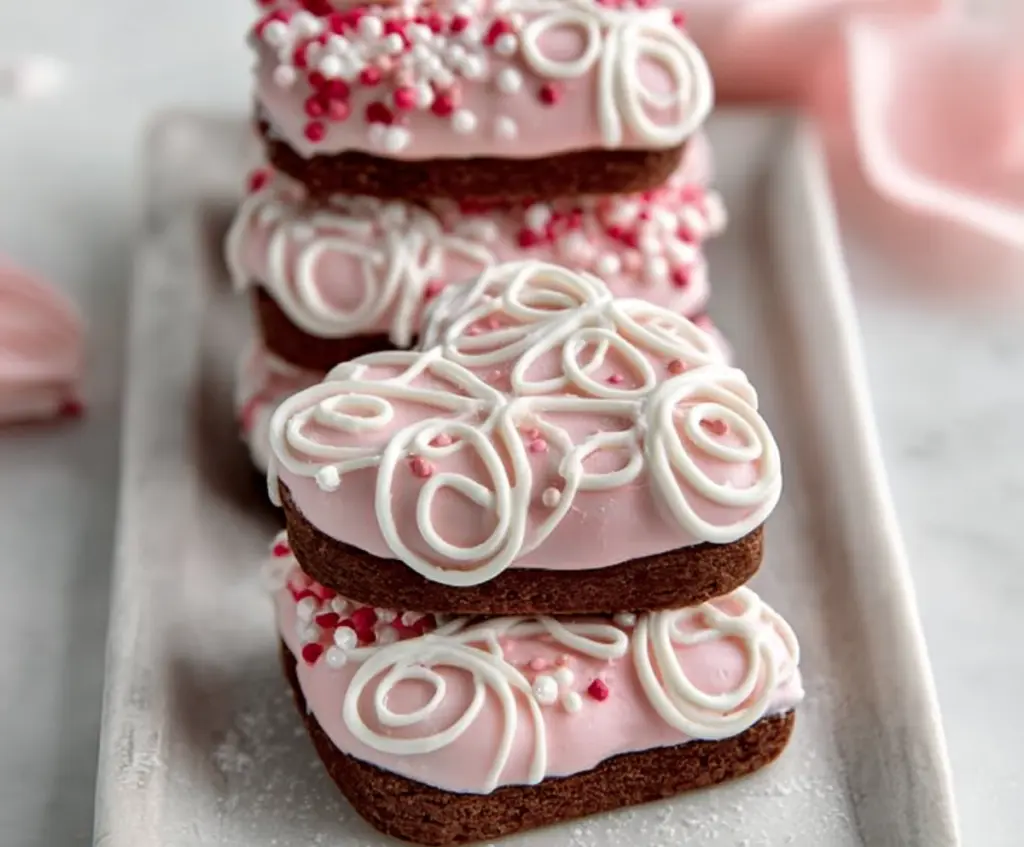 Delicious Copycat Little Debbie Valentines Cakes on a platter, perfect for celebrating with sweet treats.