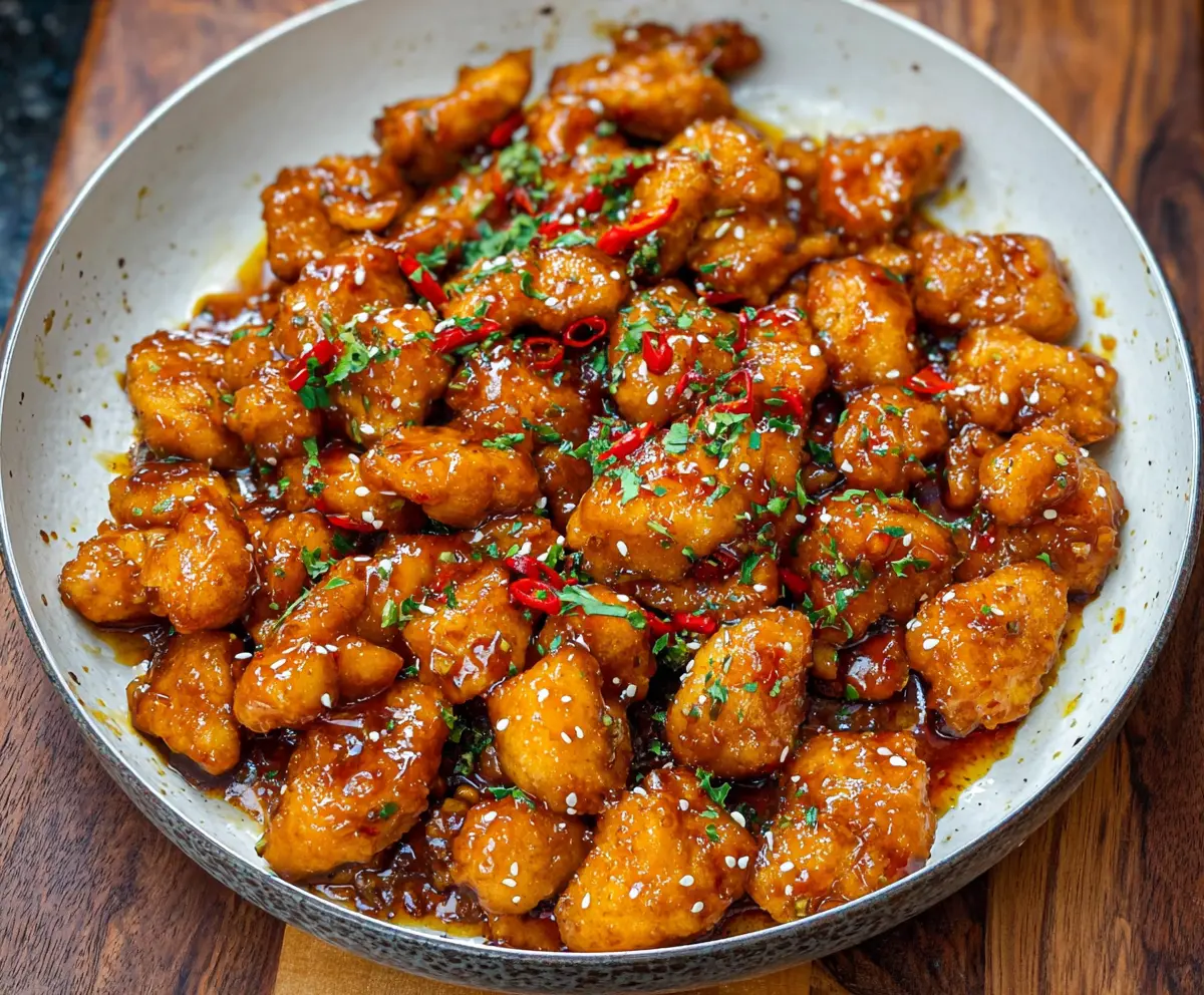 Crispy Chinese Honey Garlic Chicken