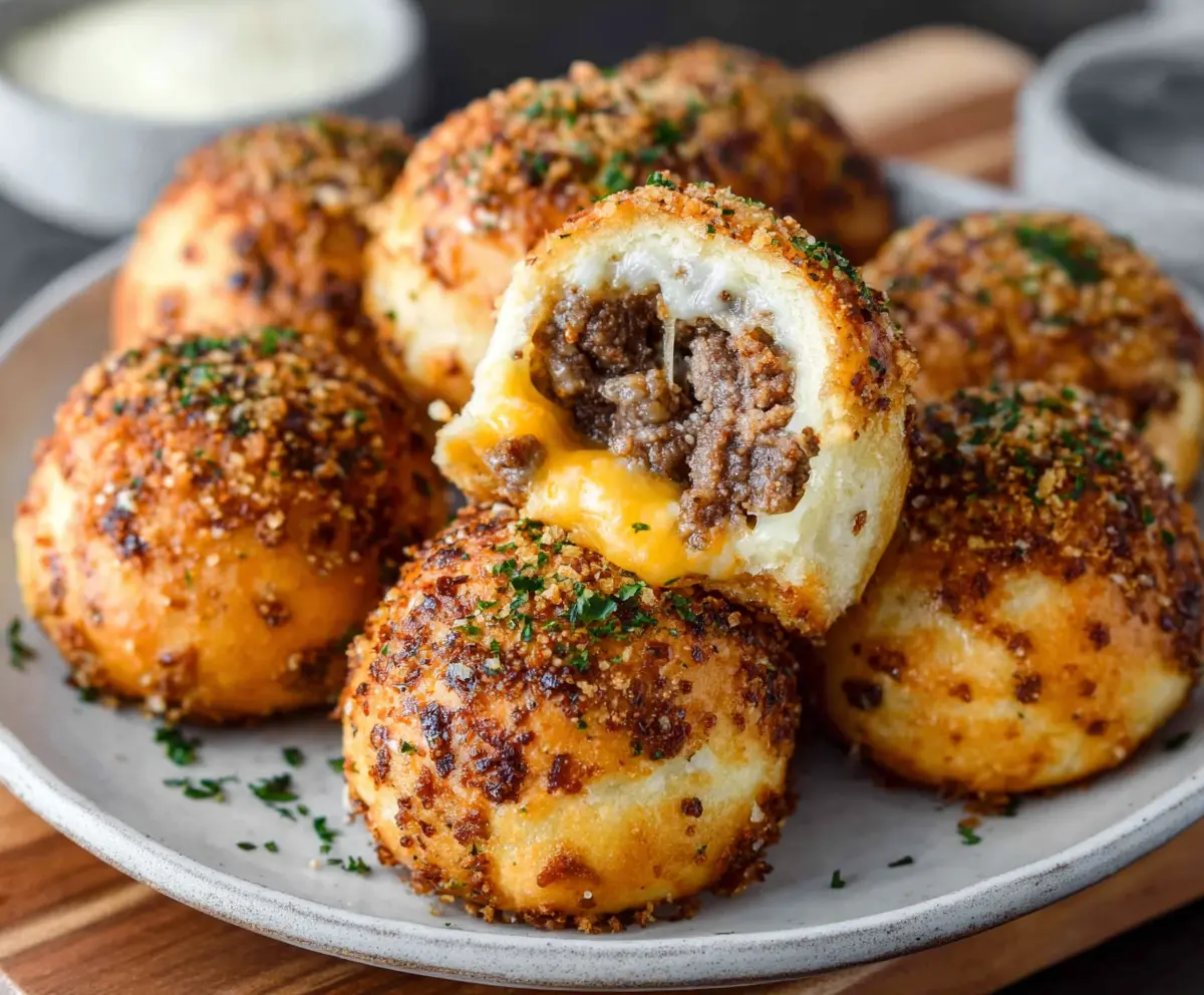 Garlic Parmesan Cheeseburger Bombs Recipe