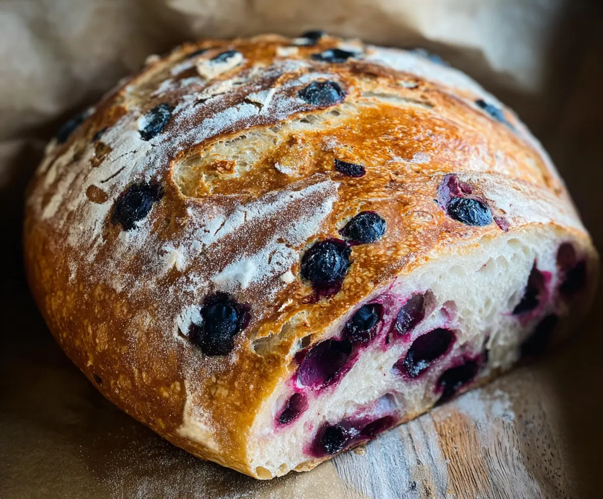 Easy Lemon Blueberry Sourdough Bread