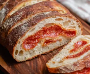 Pepperoni Pizza Sourdough Bread