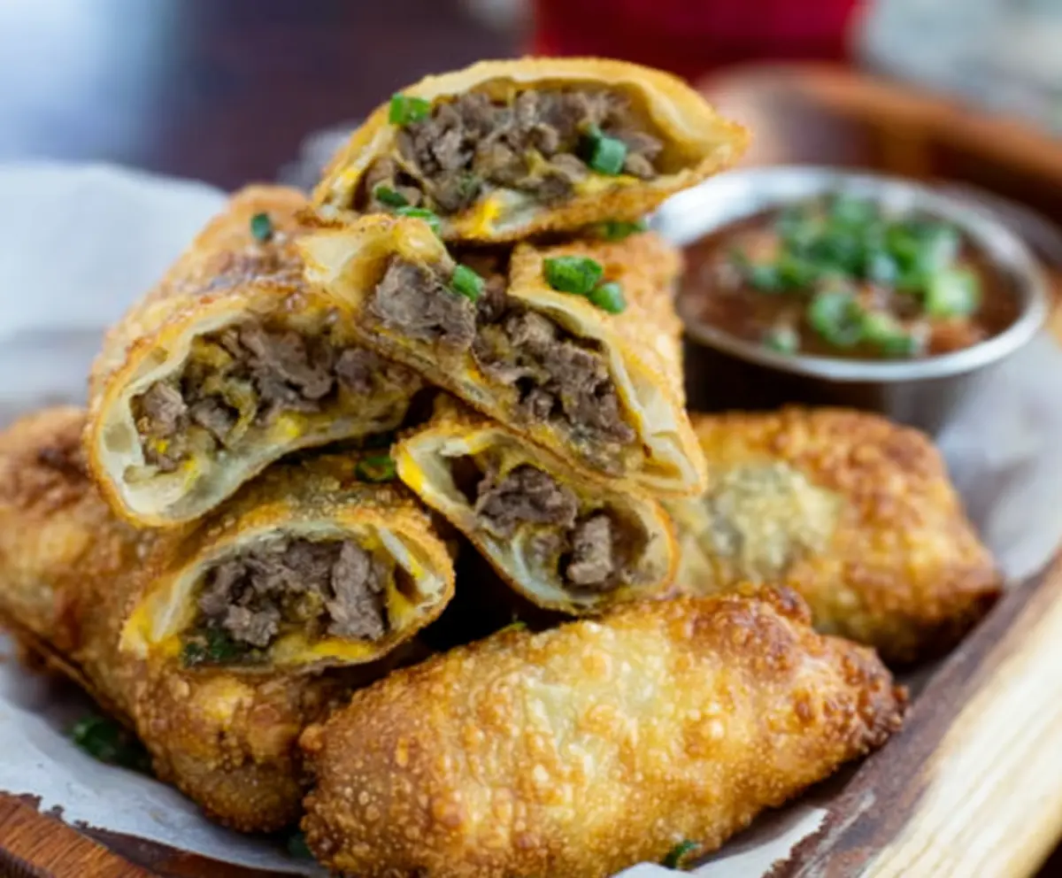 Crispy Philly Cheesesteak Egg Rolls