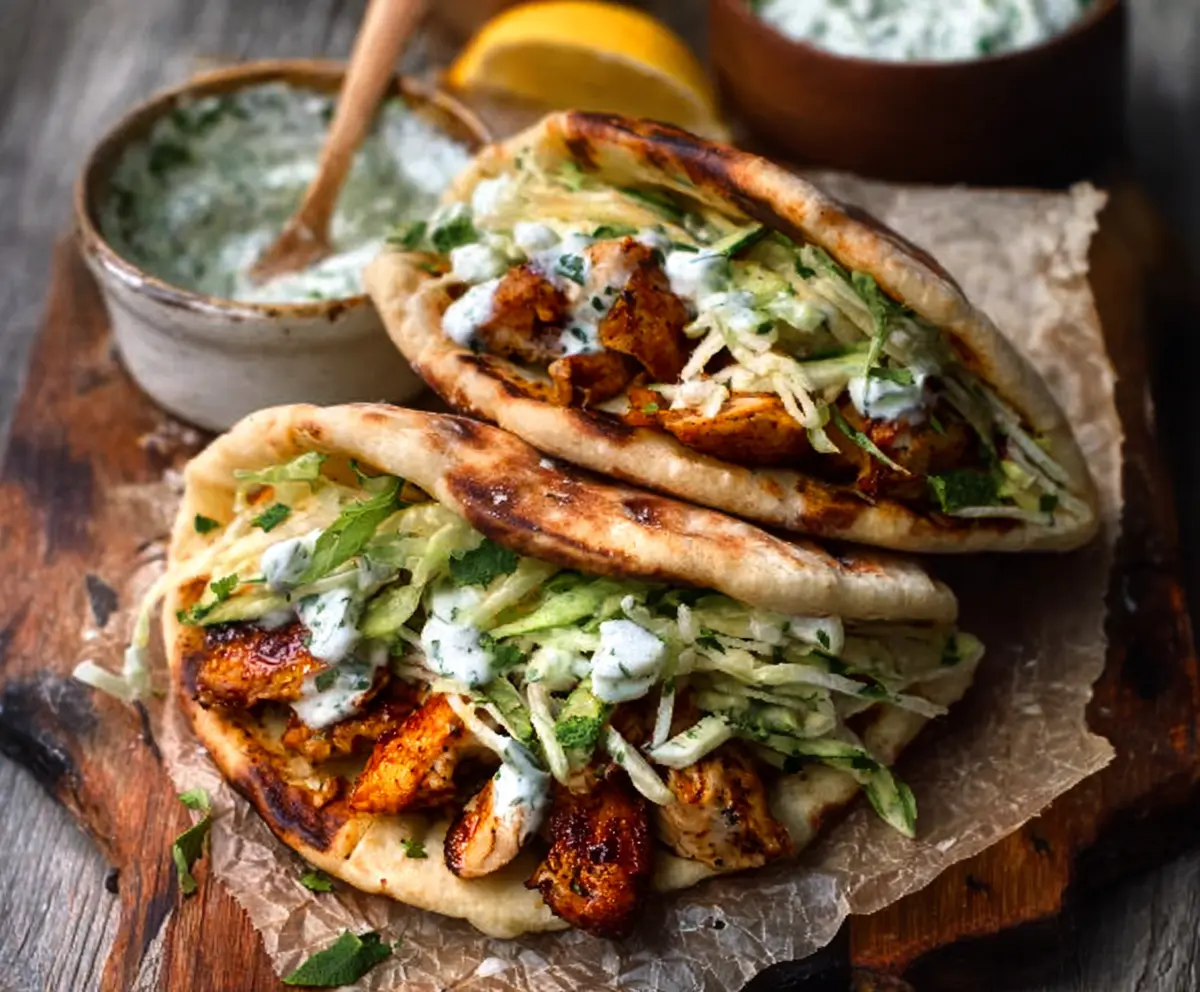 Easy Sheet Pan Chicken Pitas