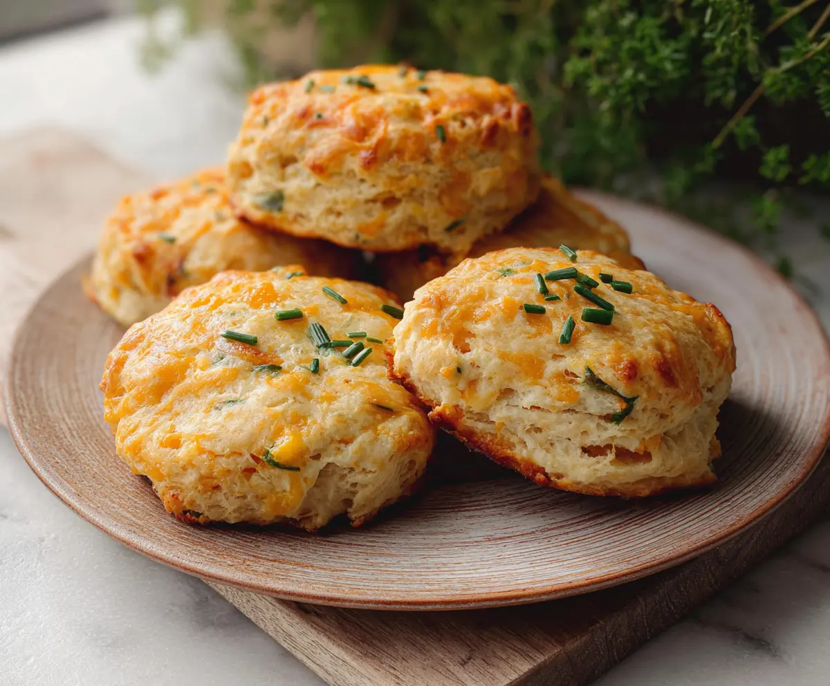 Savory Cheddar Sourdough Biscuits