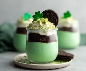 St Patrick’s Day Green Shake Pudding Cups