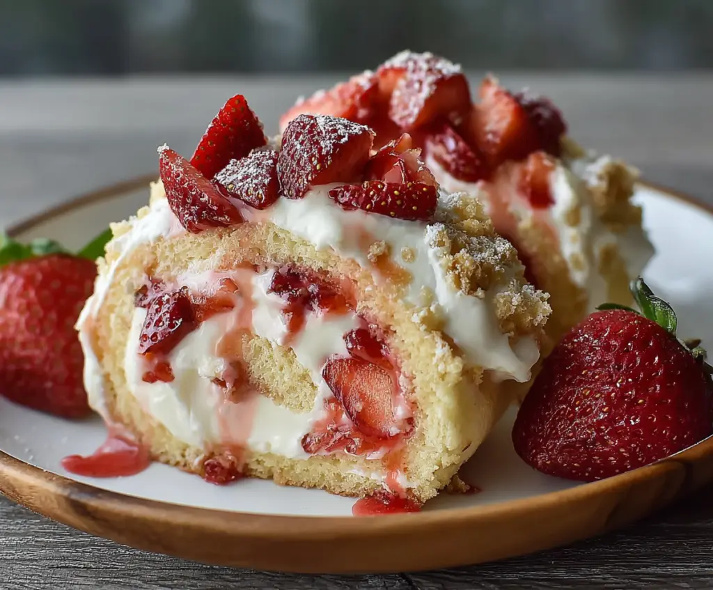 Strawberry Shortcake Cheesecake Rolls