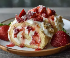 Strawberry Shortcake Cheesecake Rolls