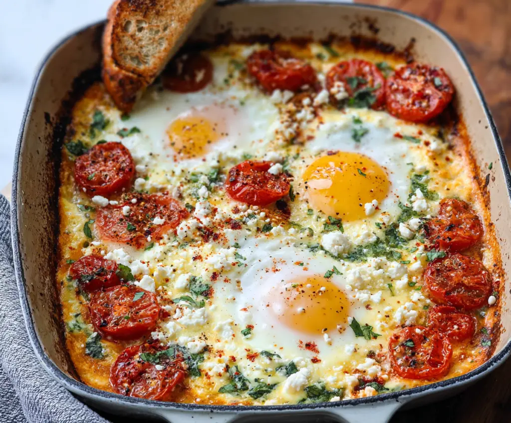 Baked Feta Eggs