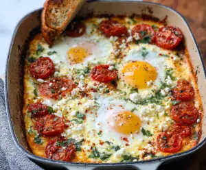Baked Feta Eggs