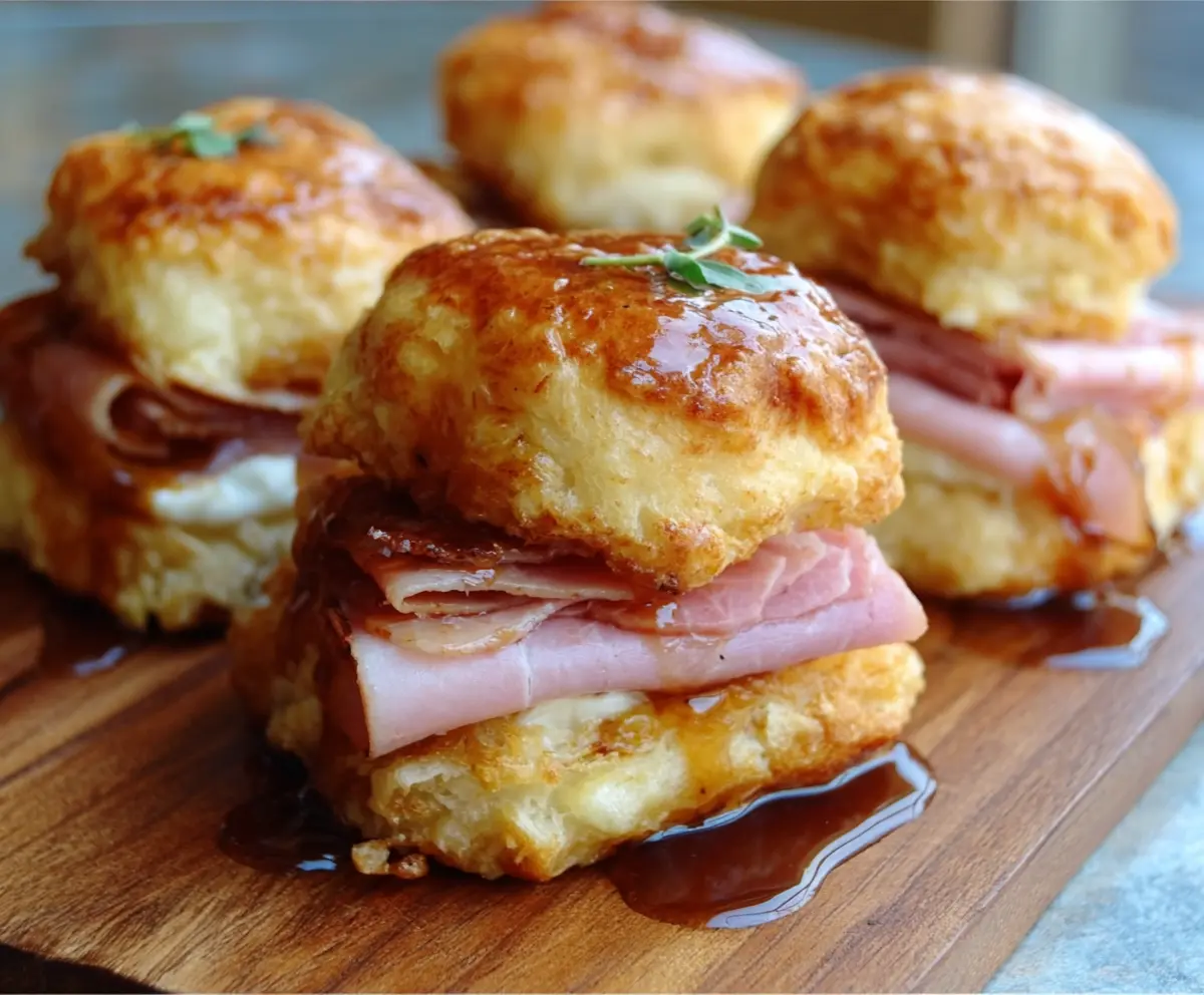 Brown Sugar Ham Biscuit Sliders