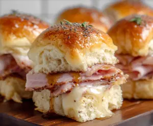 Brown Sugar Glazed Ham Biscuit Sliders