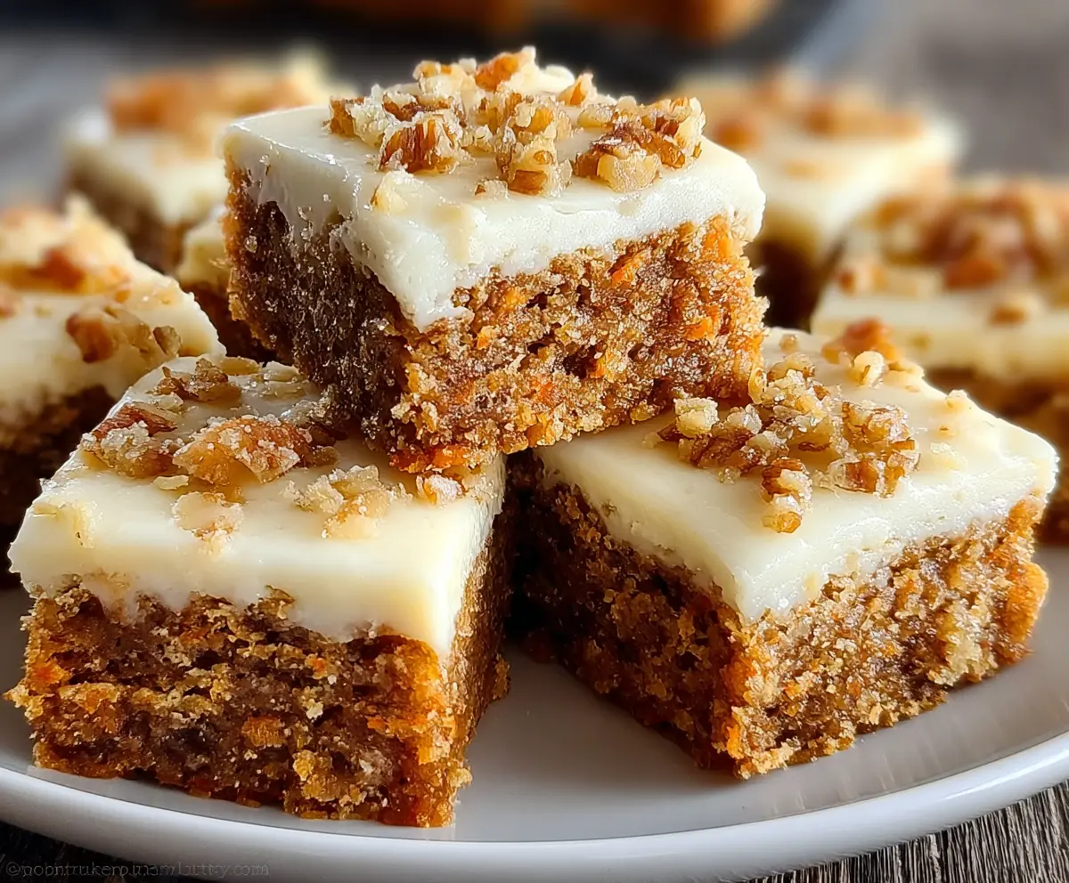 Easy Moist Carrot Cake Bars